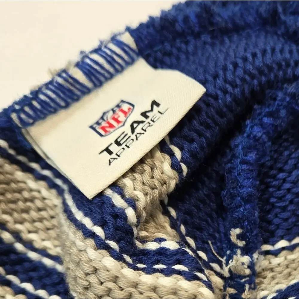 NFL Indianapolis Colts Basic Cuff Knit Hat In Blue, White And Grey Knit Beanie